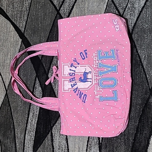 VINTAGE JJ AUTHENTIC UNIVERSITY OF LOVE ATHLETIC DEPT. POLKA DOT CANVAS … - Picture 1 of 11